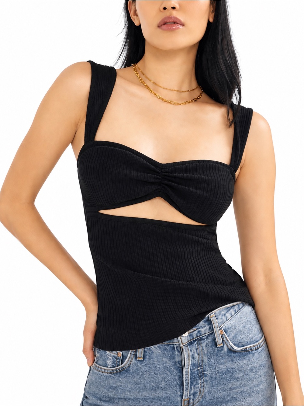 AGOLDE Isla Cutout Tank Size Medium